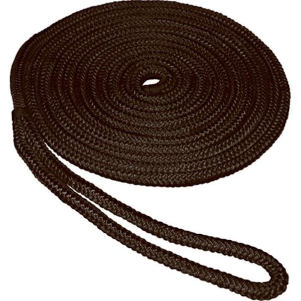 Unified Marine Unified Marine 215622 0.38 in. x 15 ft. Premium Double Braid Dock Line - Black 215622 - main